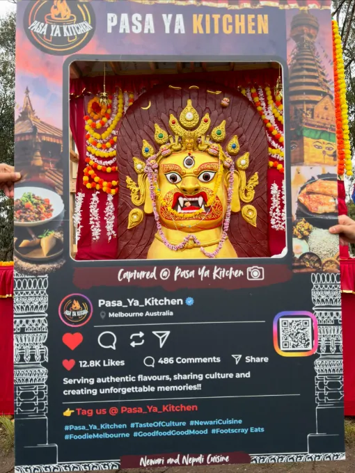 Pasa Ya Kitchen photo frame featuring Bhairab